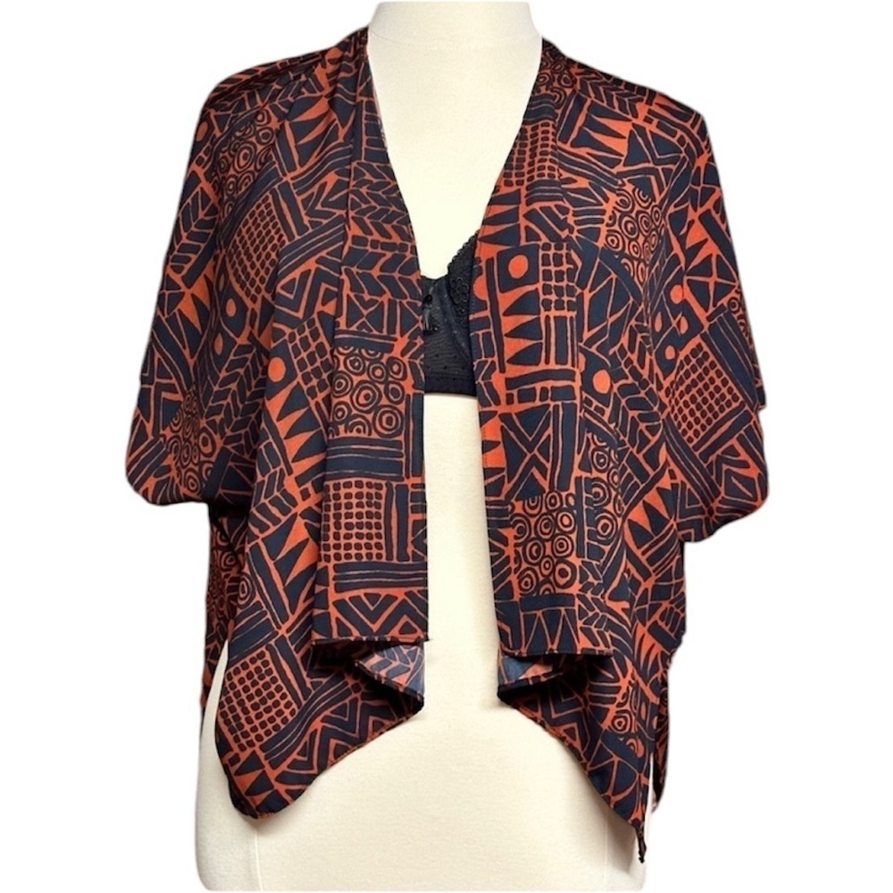 Hug Tribal Print Short Open Kimono OS